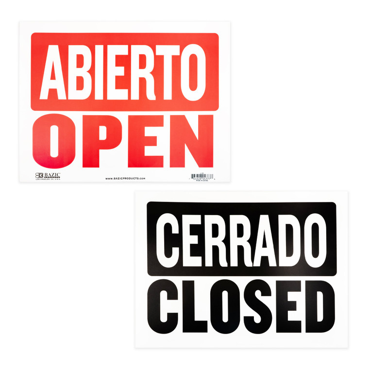 12x16 Open/Closed Sign Double-Sided Weatherproof, 24 units per case