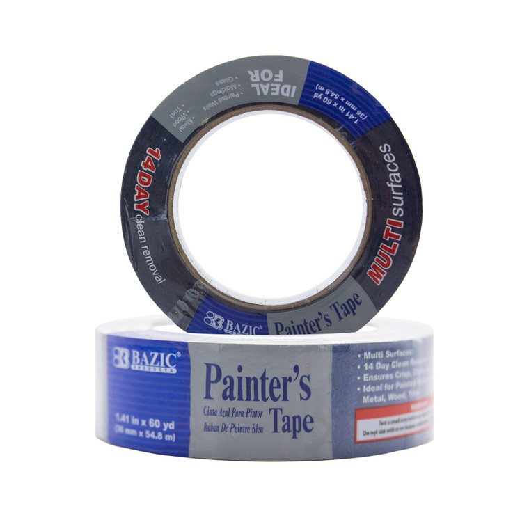 Blue Painter's Tape 1.41 in x 60 Yards Clean Removal, 24 units per case
