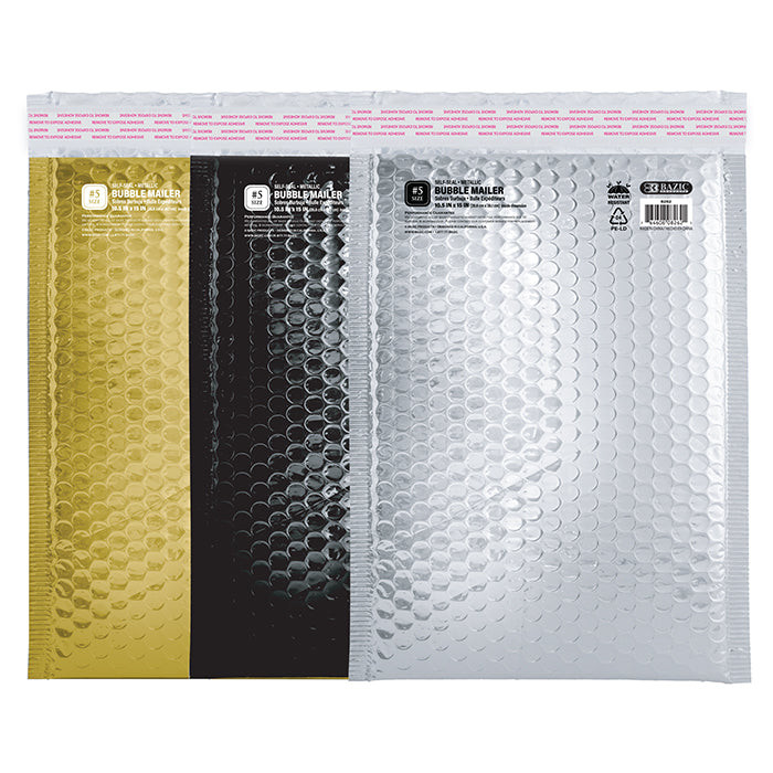 10.5x15 Metallic Bubble Mailers (#5), 24 units per case