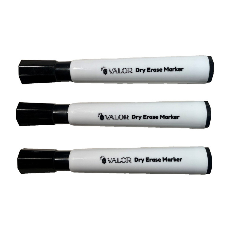 Valor Products Black Round Tip Dry Erase Marker, 100 units per case