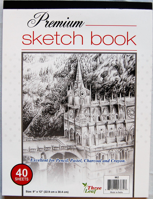 9" x 12" Spiral Bound Premium Sketch Book, 40 Sheets