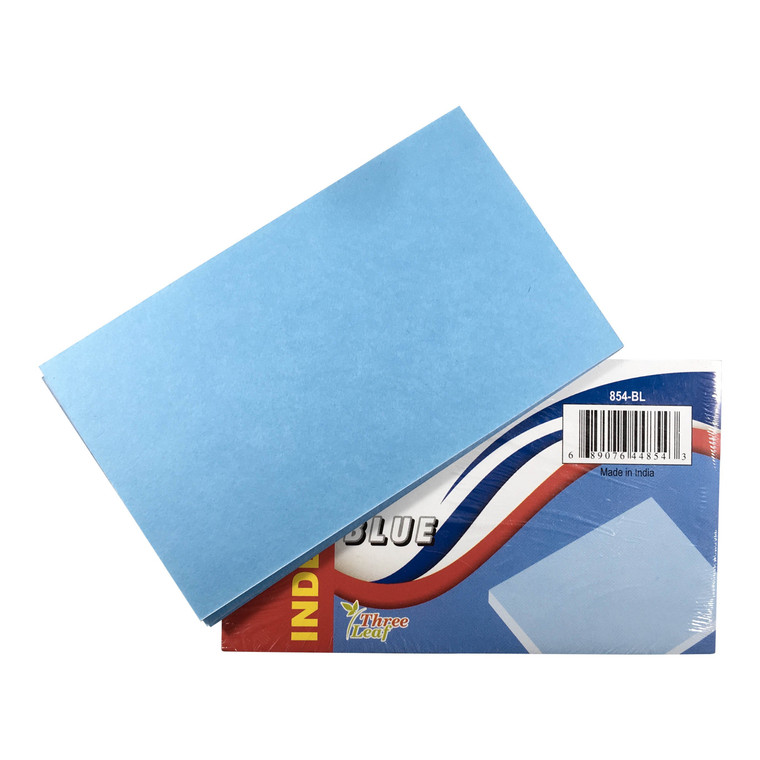 Three Leaf 3" x 5" Blue Unruled Index Cards, 100 Count