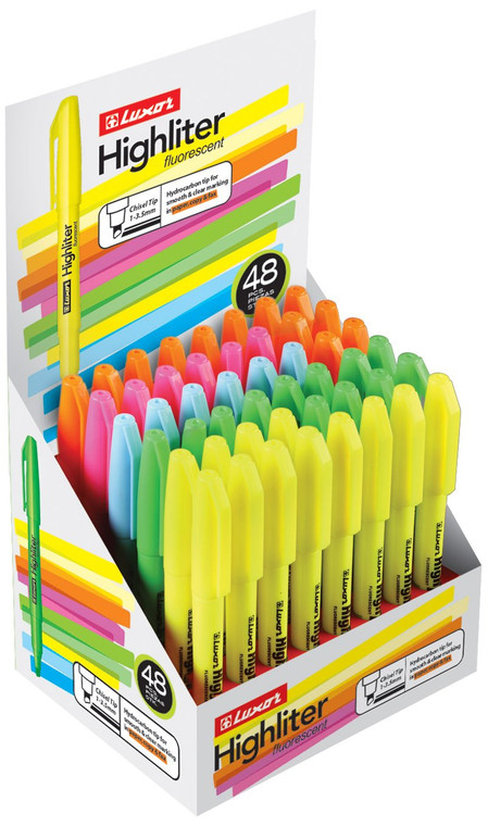 Fluorescent Highlighter Multicolor (48 pcs Display Box)