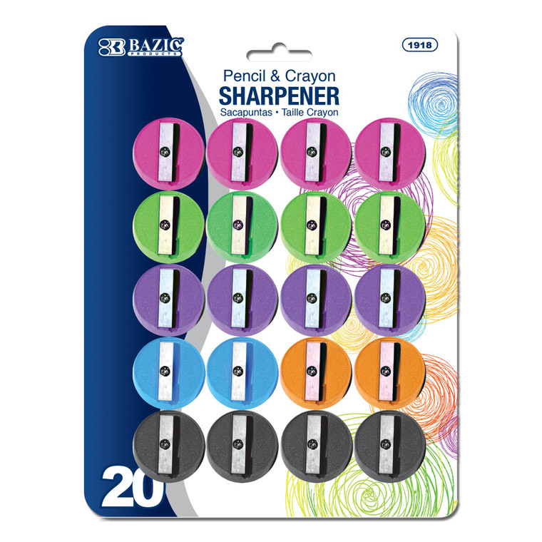 BAZIC Round Pencil Sharpener (20/Pack)