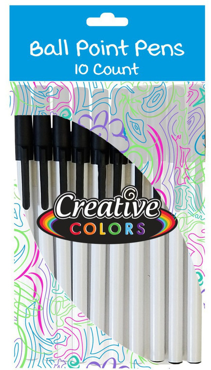 Creative Colors Stick Pens - 10Ct - Black