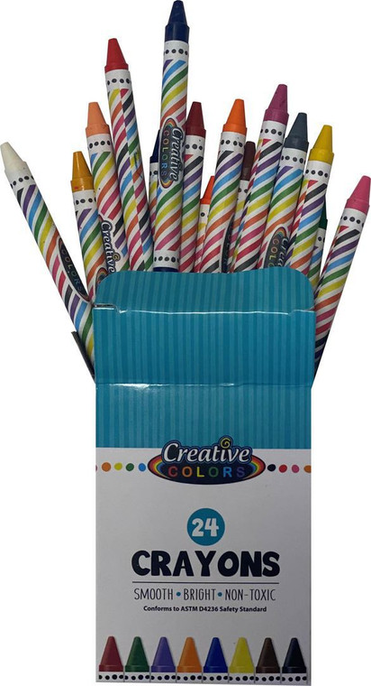 Creative Colors Crayons - 24Ct - A Grade