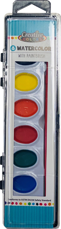 Creative Colors Paint Set - 8 Color - Brush