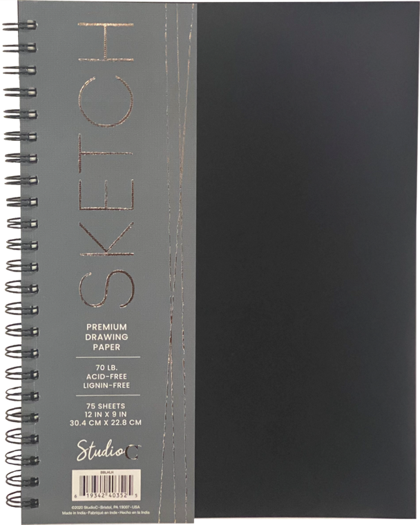 Sketch Book - 12 X 9 Inches - 75 Sheets - Premium Paper