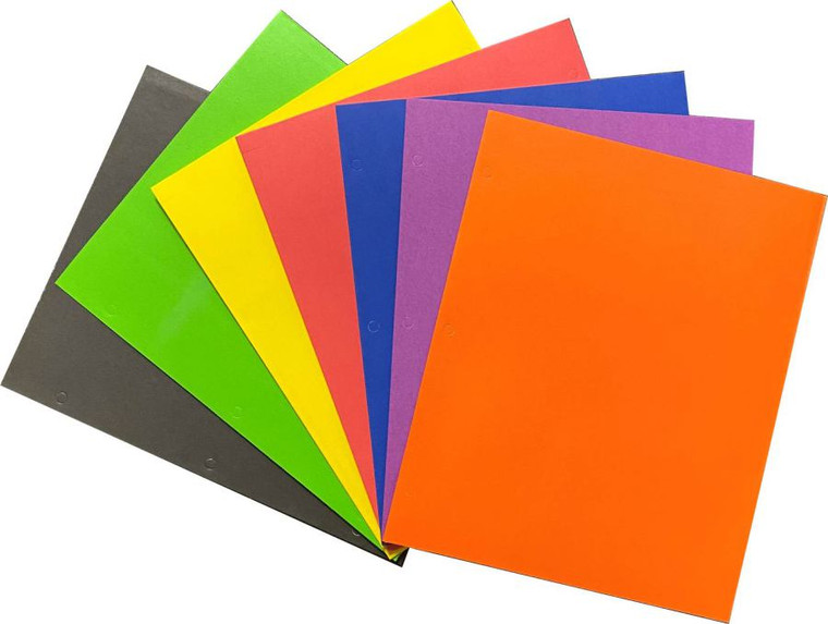 Paper Portfolios  2 Pocket - Assorted Colors