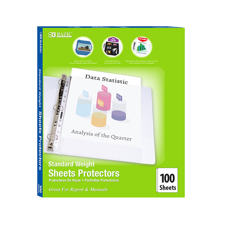 BAZIC Standard Weight Top Loading Sheet Protectors (100/Box)