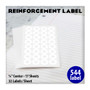 White Round Reinforcement Labels 1/4 inch (544 Pack), 24 units per case