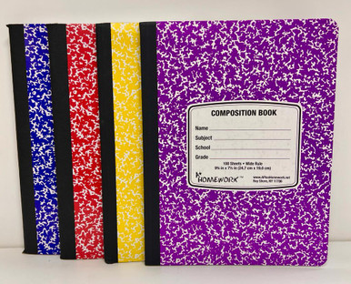 Comp Book - Asst. Colors Cover - 100 sheets - 9.75
