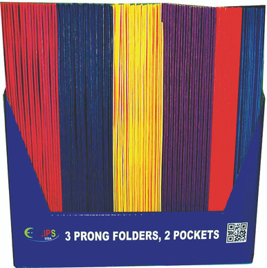  Folders, 3 Prong Folders with Pockets Bulk, (100 Pack), 2  Pocket Folders, Two Pocket Folders with Tabs, School Home or Office Supplies  (100 Pack, Assorted Colors) : Office Products