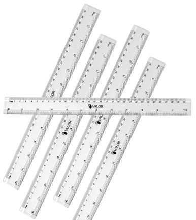 Valor Products 12 Flexible Clear Plastic Ruler