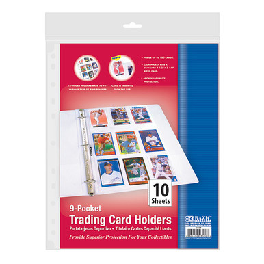 card sleeve pages Amazon.com: Ultra Pro Trading Card Sleeves – 9 Pocket Card Sleeves for  Binder – Platinum Series Pages for Cards & Memorabilia – Archival Safe, UV  Protection & 3-Ring Binder Compatible – 100 main image 0