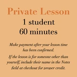 Private Lesson - 1 student, 60 minutes - paid online