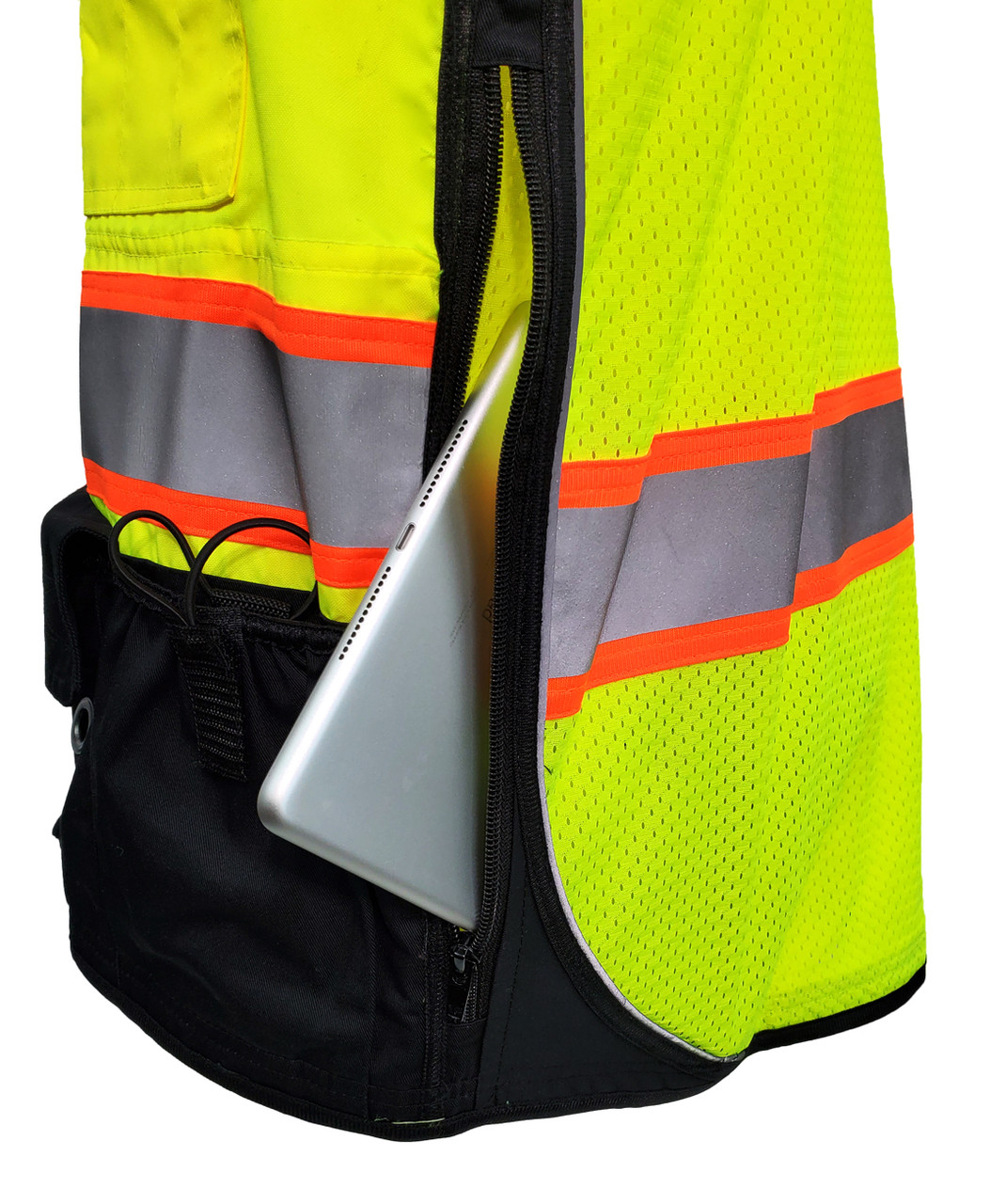 Fierce Safety Premium Surveyors Class 2 Heavy Duty Vest, Tablet