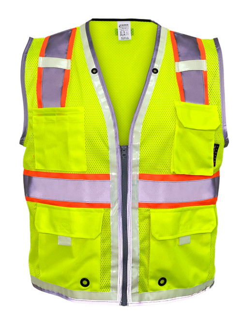 Glow Series Class 2 Green Vest with Luminous Reflective Tape