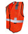 Economy Class 2 Orange Vest with Chest Pocket