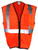 Economy Class 2 Orange Vest with Chest Pocket