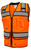 Surveyors Class 2 Orange Safety Vest with Tablet Pockets and Neck Padding