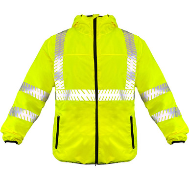 スキー bal 3M TAPED WATER PROOF JACKET Lime Reflective Thinsulate Parka: 433STLB – Reflective Apparel Inc