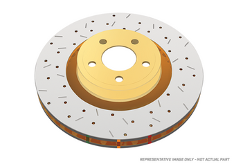 DBA 12+ Subaru/Scion BRZ/FR-S (US Spec)/ 08-13 WRX Rear Cross Drilled Slotted 4000 Series Rotor - DBA42663XS-10 Photo - Primary