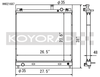 Koyo 04-13 Nissan Titan/Armade/QX56 5.6L V8 (Req. Trans Cooler) Radiator - HH021687 Photo - Primary