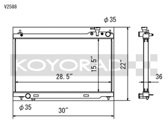 Koyo 03-07 Infiniti G35 Coupe / 03-06 G35 Sedan VQ35DE (MT) Radiator - V2588 Photo - Primary