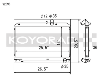 Koyo 04-08 Mazda RX-8 1.3L (MT) Radiator - V2695 Photo - Primary