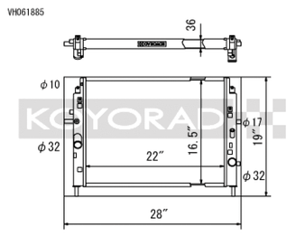Koyo 06-13 Mazda MX-5 Miata (MT) Radiator - VH061885 Photo - Primary