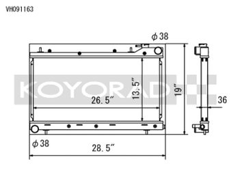 Koyo 99-01 Subaru Impreza RS / Outback 99-02 Subaru Forester 2.5L Performance Radiator - VH091163 Photo - Primary