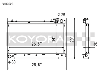 Koyo 04-08 Subaru Forester XT 2.5L Turbo (MT) Radiator - VH13026 Photo - Primary