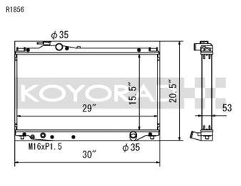 Koyo 93-98 Toyota Supra NA/Turbo (MT) Radiator - R1856 Photo - Primary