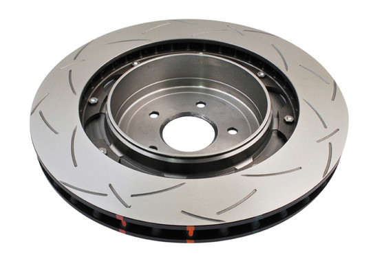 DBA 09+ Nissan GTR R-35 Rear Slotted 5000 Series 2 Piece Rotor Assembled w/ Black Hat - DBA52321BLKS Photo - Close Up