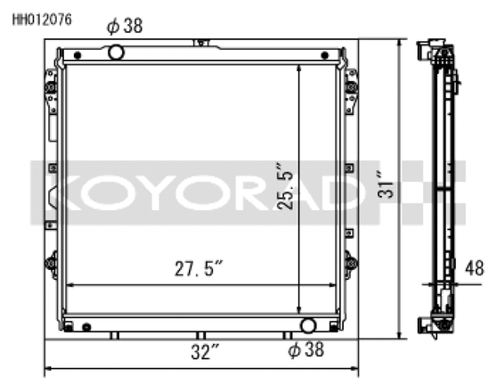 Koyo Toyota 10-13 Tundra 4.6L/07-13 Tundra 5.7L V8 (AT) Racing Radiator *Requires SK-C13* - HH012076 Photo - Primary