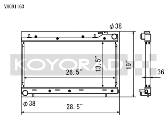 Koyo 99-01 Subaru Impreza RS / Outback 99-02 Subaru Forester 2.5L Performance Radiator - VH091163 Photo - Primary