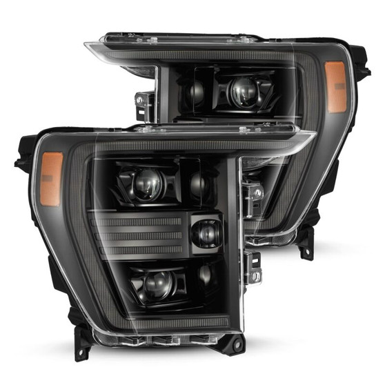 AlphaRex 21-22 Ford F150 PRO-Series Projector headlights Alpha-Black w/Activ Light/Seq Signal - 880294 Photo - Primary