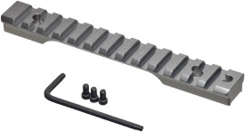 Iso view of Silver Ruger 77/44