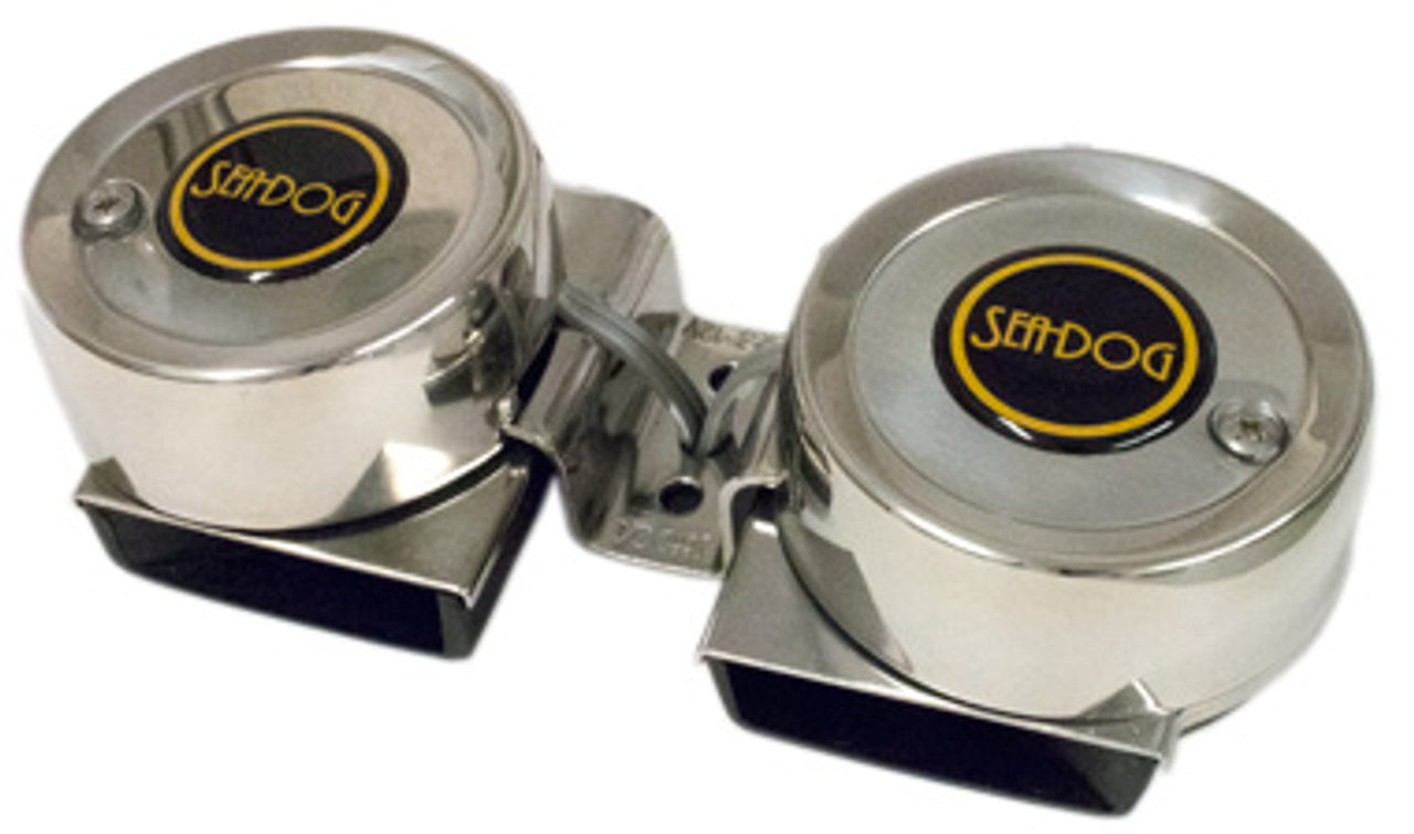 Sea Dog Marine Stainless Steel Mini Compact Horn - Twin (431125-1)