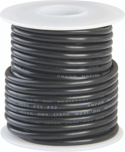 Ancor 25' Black #16 Primary Wire (182003)