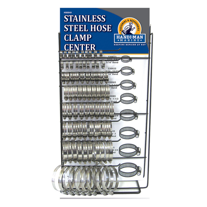 Handi-Man Marine Stainless Steel Hose Clamp Display (980049)