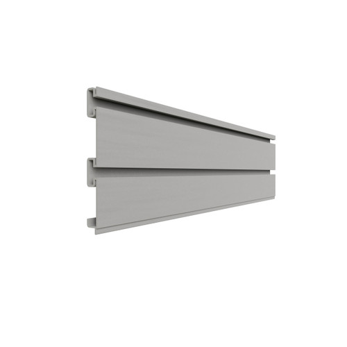 Strong Wall – Aluminum Slatwall Rail – 2 Foot Section – Brushed Aluminum