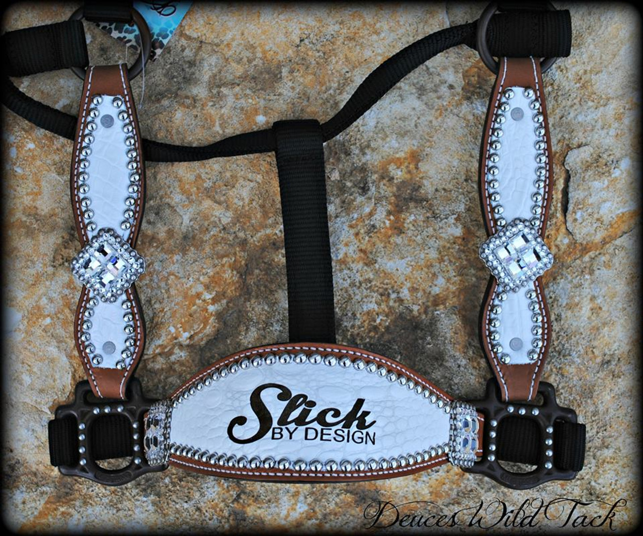 Flower Tooled Bronc Halter - DEUCES WILD TACK LLC