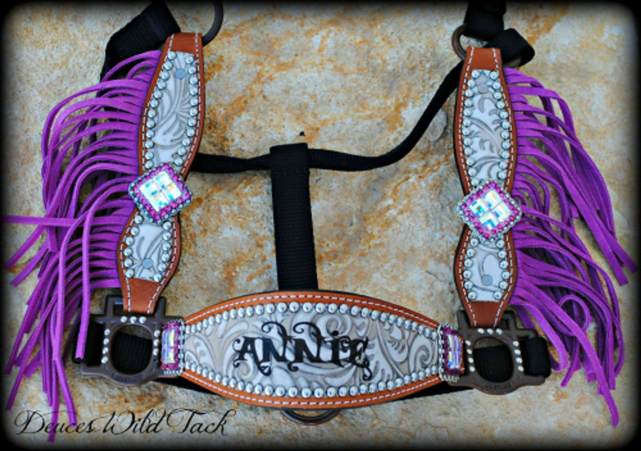 Flower Tooled Bronc Halter - DEUCES WILD TACK LLC