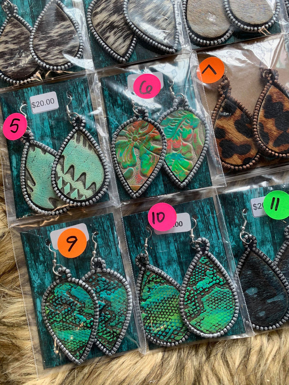 Dot & Hide Earrings Group 3 DEUCES WILD TACK LLC