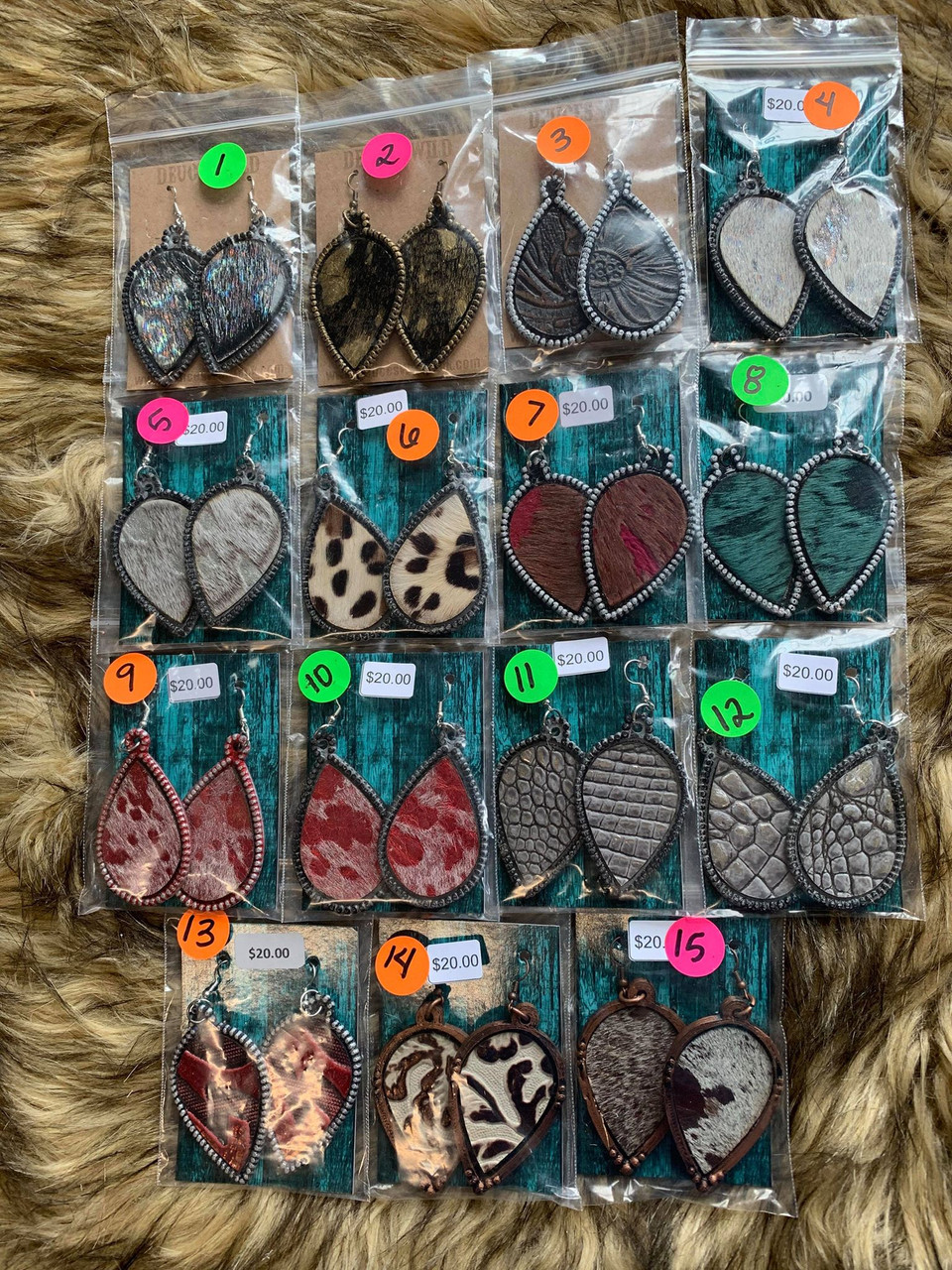 Dot & Hide Earrings Group 4 DEUCES WILD TACK LLC