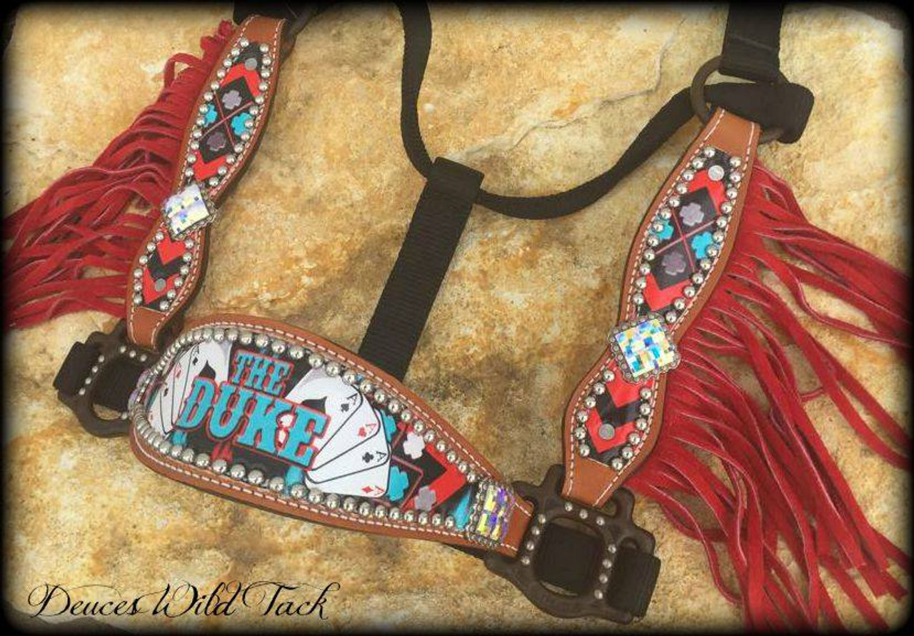 Flower Tooled Bronc Halter - DEUCES WILD TACK LLC