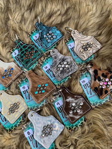 Cowhide & Bling Keychains Group 1 