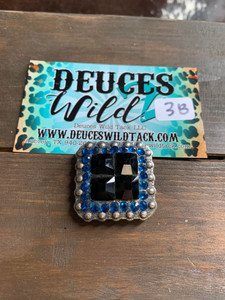 Concho 38-Jet w/ Royal Blue Square